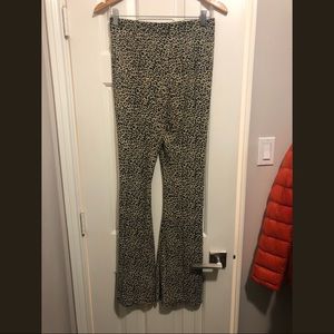 y2k cheetah stretchy flare pants 🤎